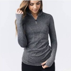 ZYIA Gray Quarter-Zip Sweatshirt